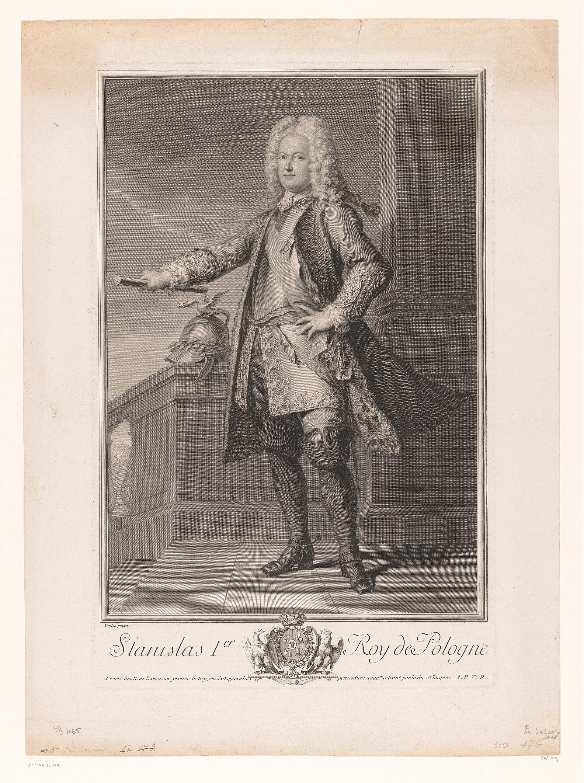 Portrait gravé de Stanislas Leszczynski, roi de Pologne puis duc de Lorraine